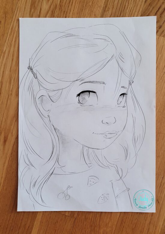 Croquis au crayon représentant une des mes élèves.jpeg
